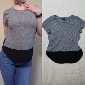 Express gray and black two toned t shirt
